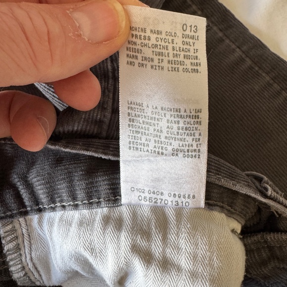 Levi's Men's Corduroy Pants - Gray - Picture 9 of 14